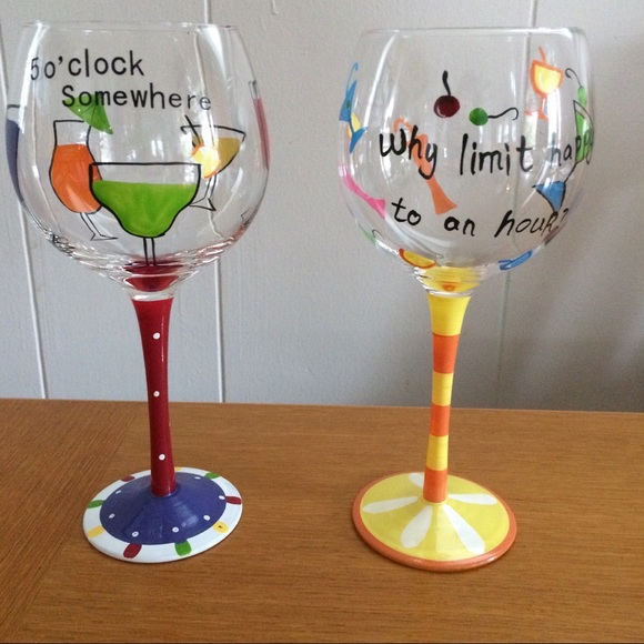 pink depression wine glasses Pink Wine Glasses main image 0